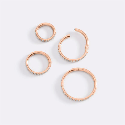 Mint & Lily Eternity Crystal Cartilage Hoop Earrings | 16g