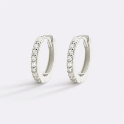 Mint & Lily Pave Huggie Hoop Earrings