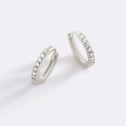 Mint & Lily Pave Huggie Hoop Earrings