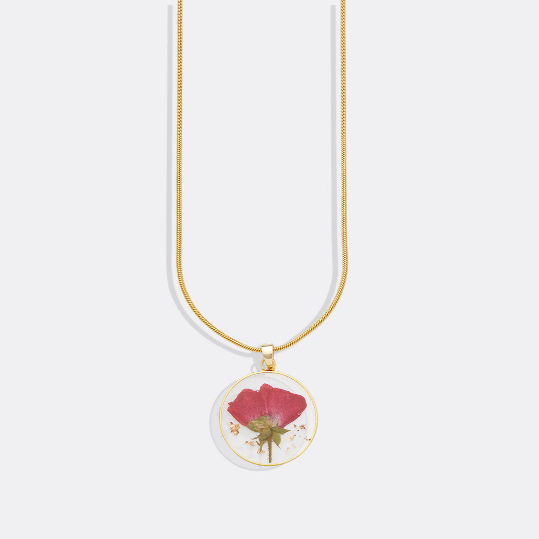 Mint & Lily Pressed Birth Flower Necklace