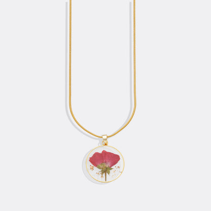 Mint & Lily Pressed Birth Flower Necklace