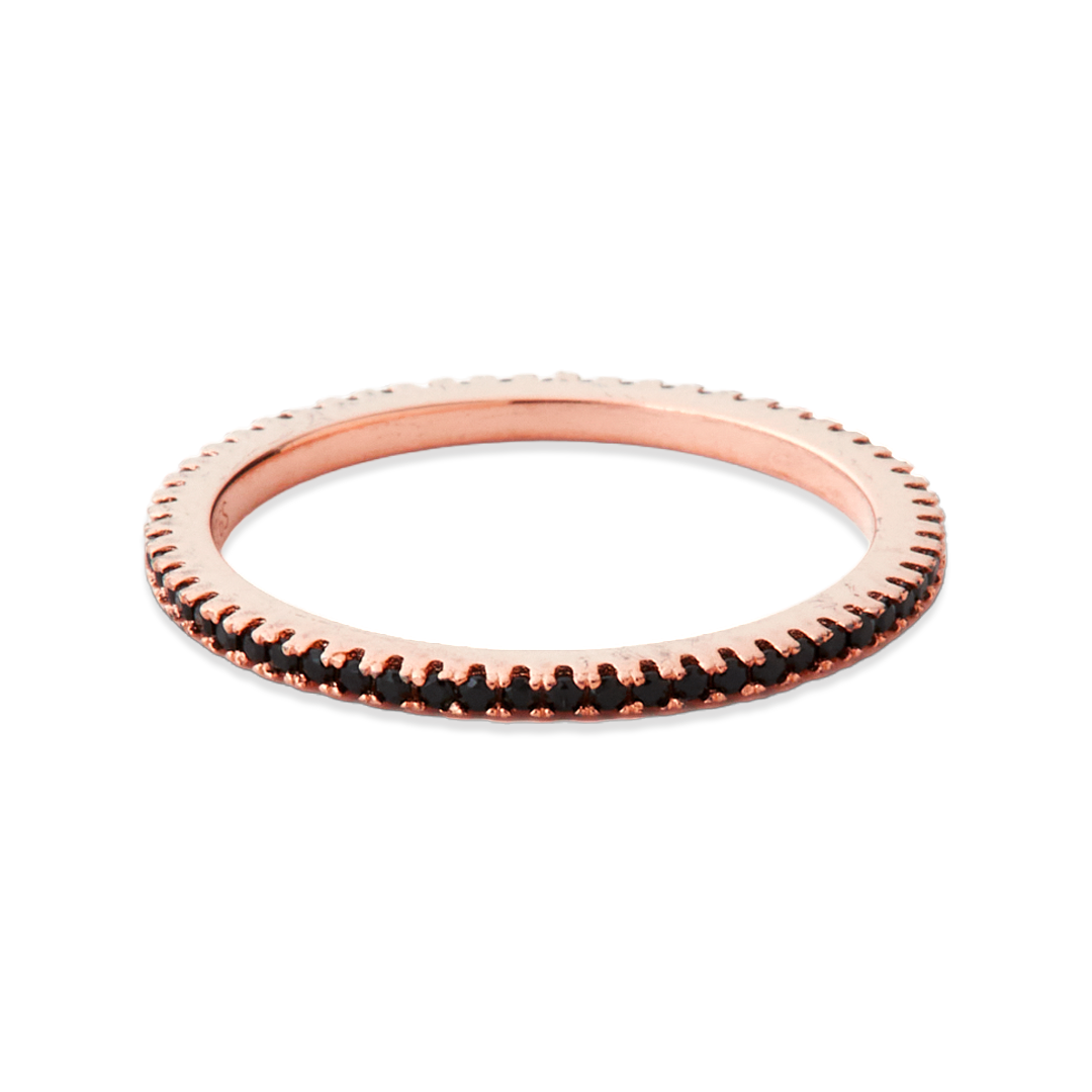 Mint & Lily Black Diamond Eternity Stacking Ring