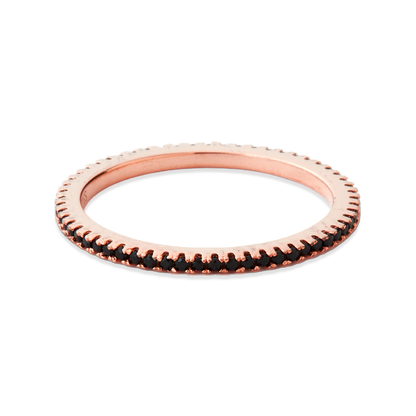 Mint & Lily Black Diamond Eternity Stacking Ring