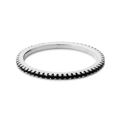 Mint & Lily Black Diamond Eternity Stacking Ring