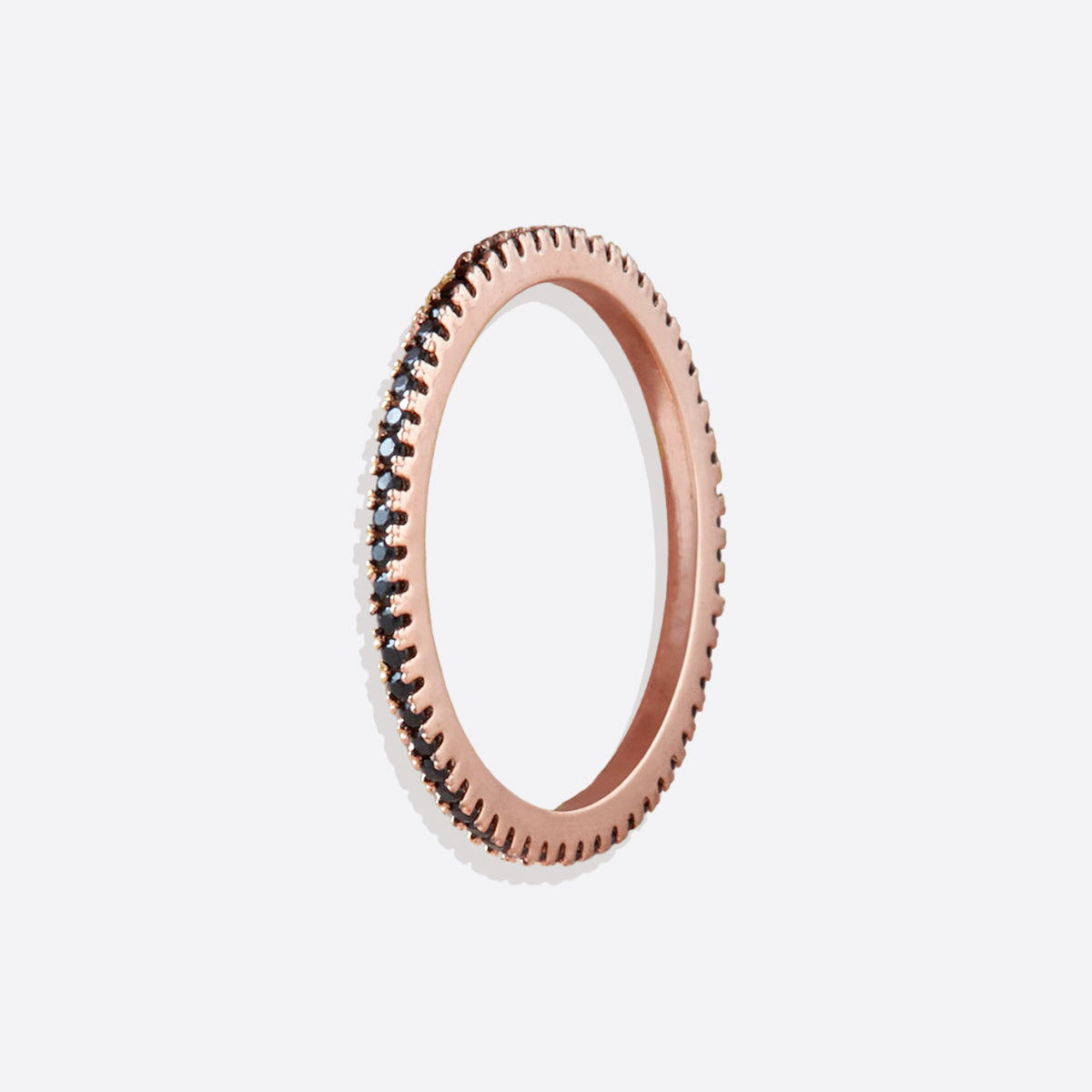 Mint & Lily Black Diamond Eternity Stacking Ring