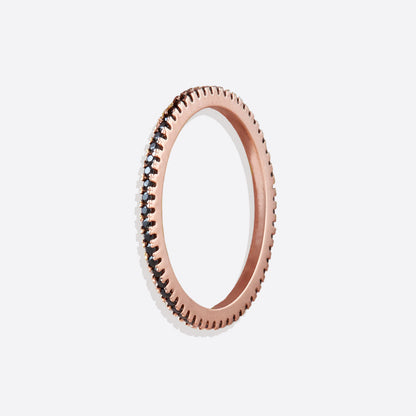 Mint & Lily Black Diamond Eternity Stacking Ring