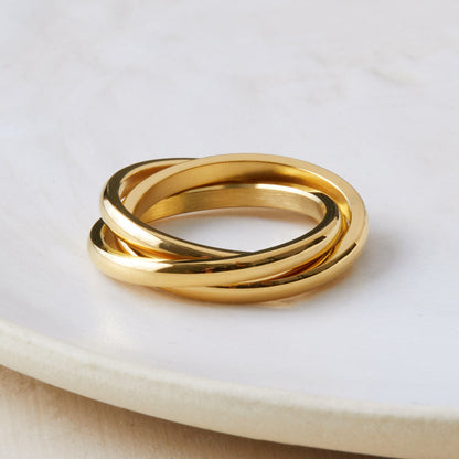 Mint & Lily Dainty Interlocking Fidget Ring