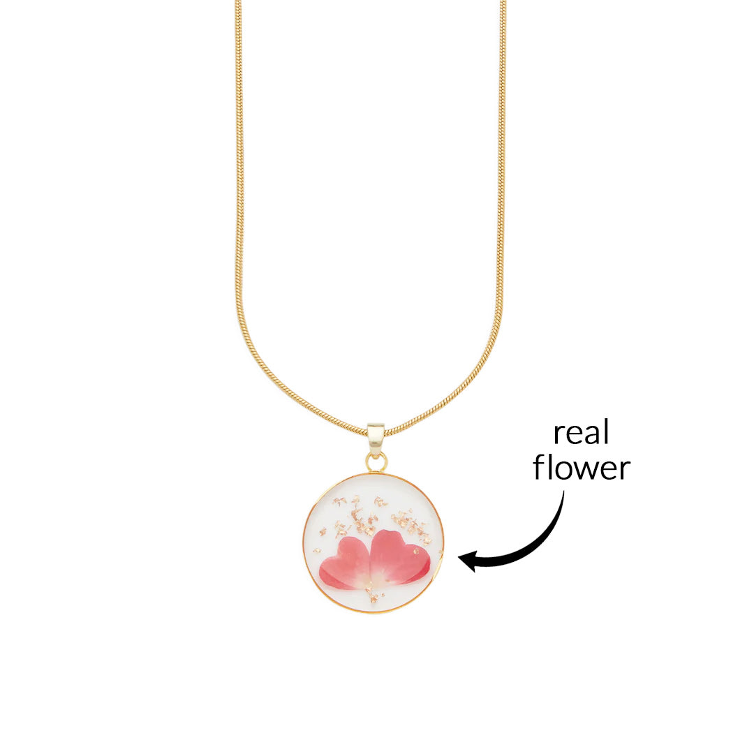 Mint & Lily Pressed Birth Flower Necklace