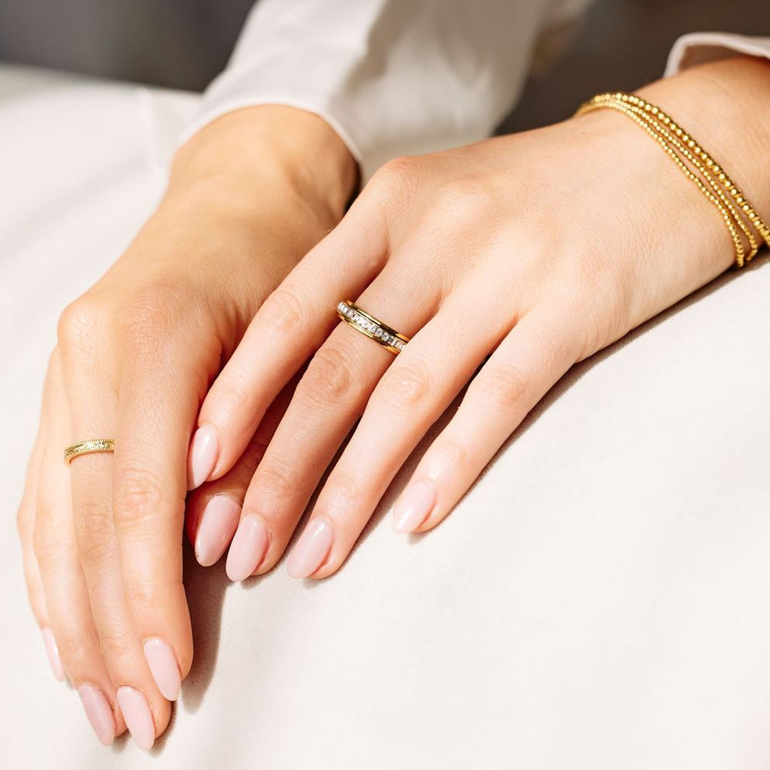 Mint & Lily Crystal Statement Spinning Fidget Ring