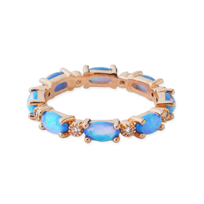 Mint & Lily Eternity Fire Opal Ring