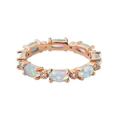 Mint & Lily Eternity Fire Opal Ring