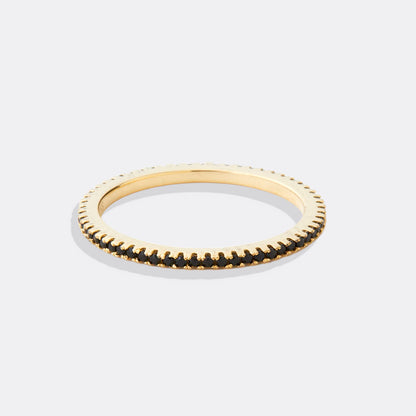 Mint & Lily Black Diamond Eternity Stacking Ring