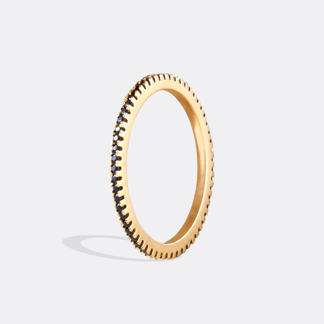 Mint & Lily Black Diamond Eternity Stacking Ring