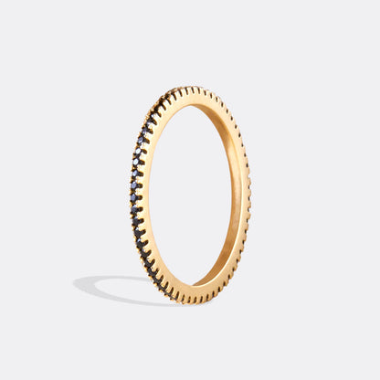 Mint & Lily Black Diamond Eternity Stacking Ring