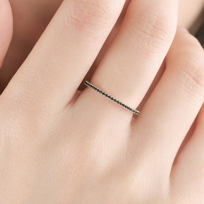 Mint & Lily Black Diamond Eternity Stacking Ring