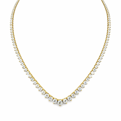 14K Yellow Gold Lab Grown Diamond Riviera Necklace
