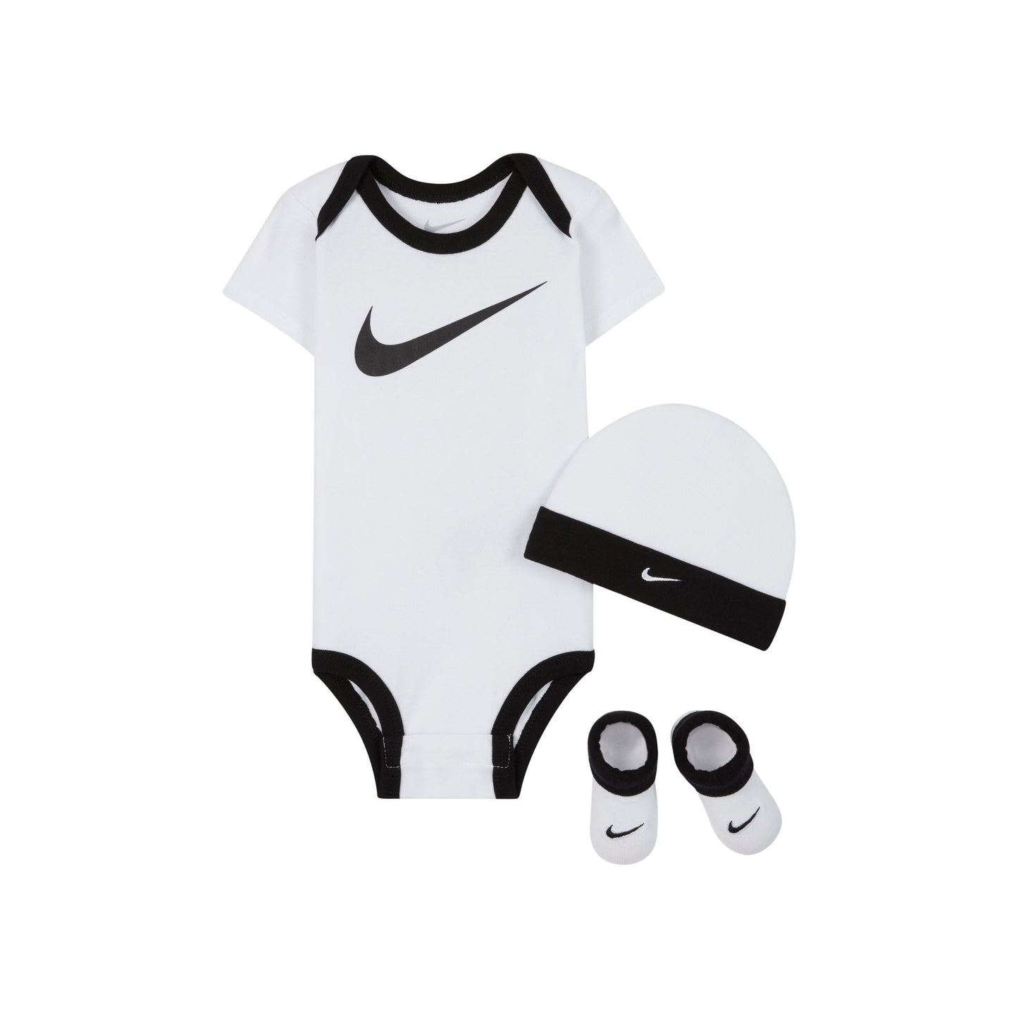 Nike Baby Bodysuit, Hat And Booties 3-Pc Box Set Hats