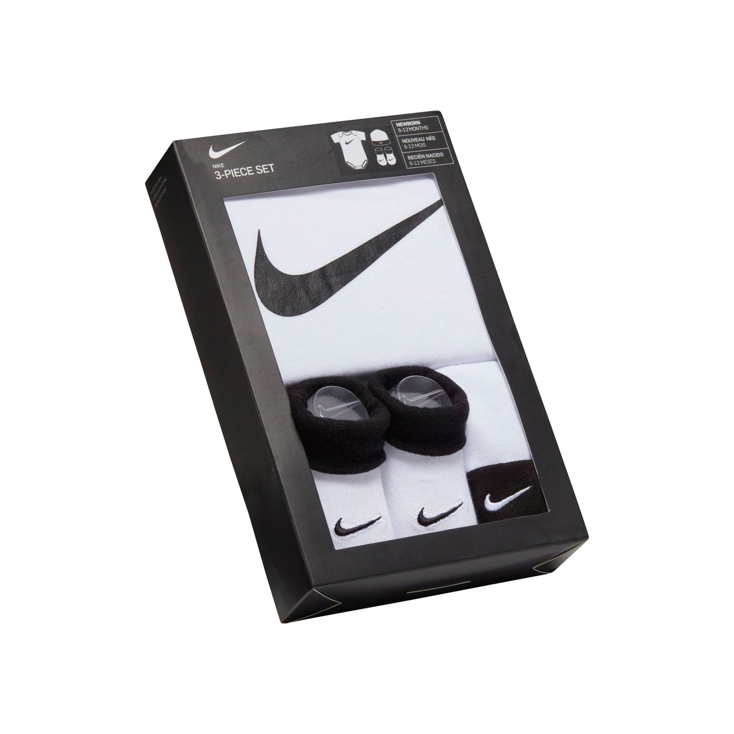 Nike Baby Bodysuit, Hat And Booties 3-Pc Box Set Hats