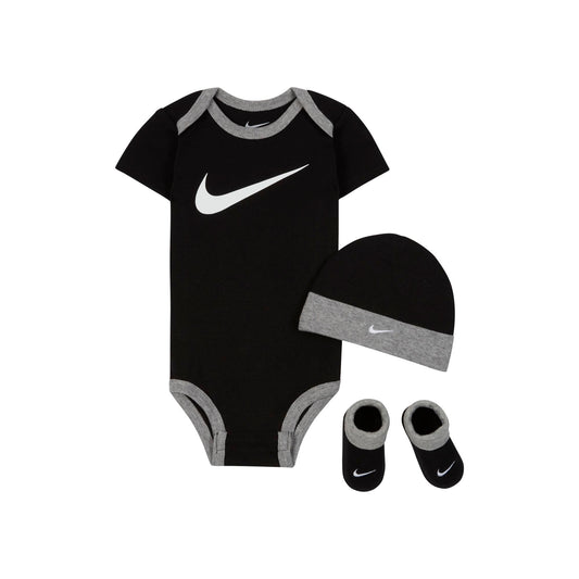 Nike Baby Bodysuit, Hat And Booties 3-Pc Box Set Hats