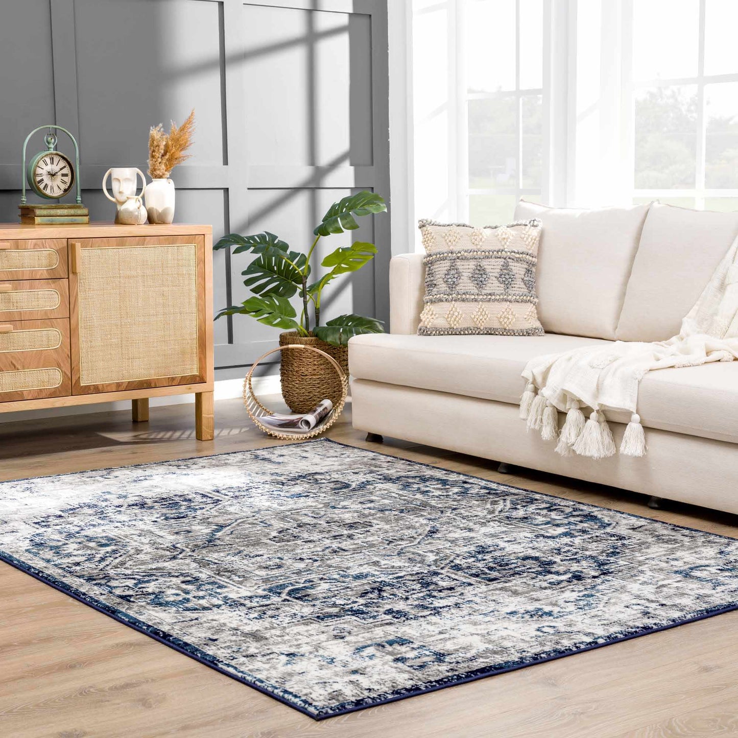 Buenaventura Navy Area Rug - Clearance