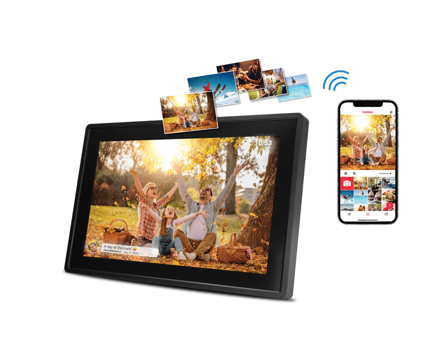 MNDPF101 10.1" Smart Photo Frame with Frameo (Black)