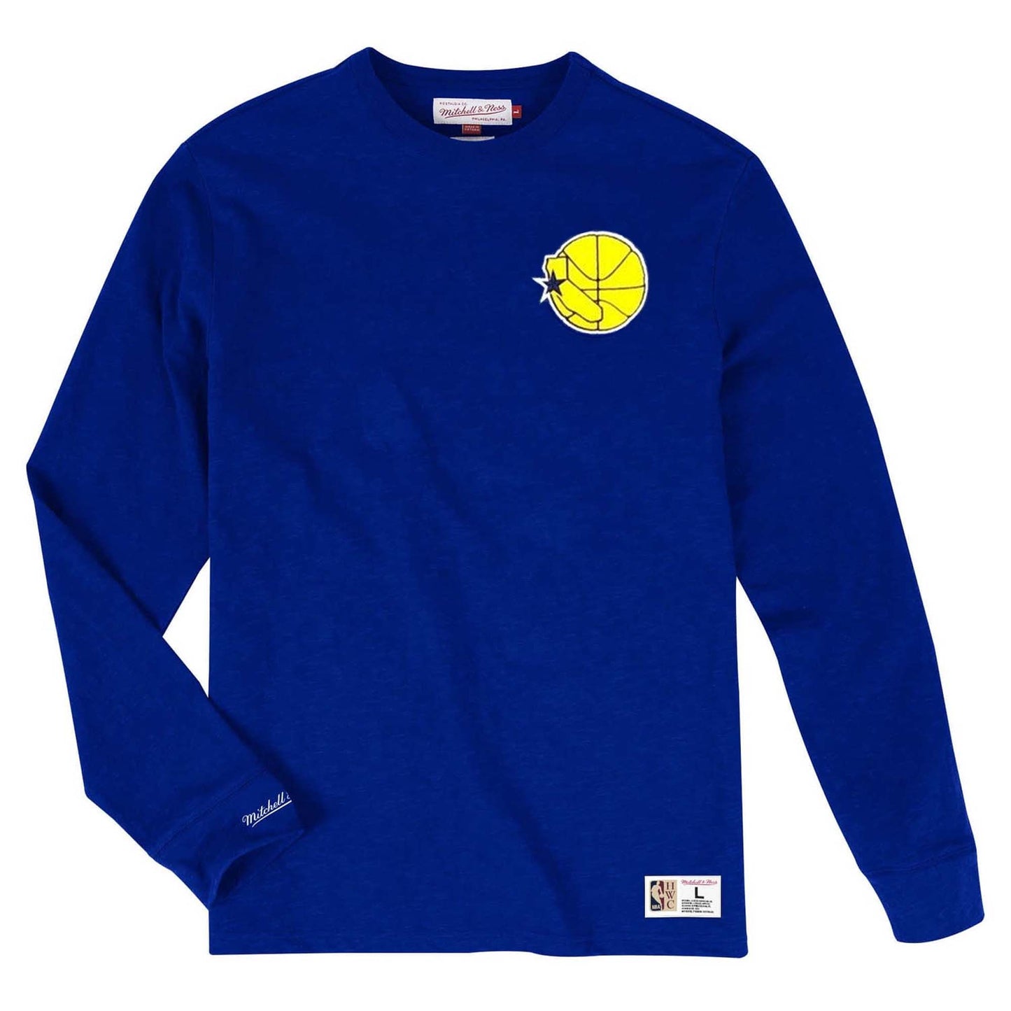 Mitchell & Ness Men's NBA Golden State Warriors Slub Longsleeve Tee Long Sleeve Shirts