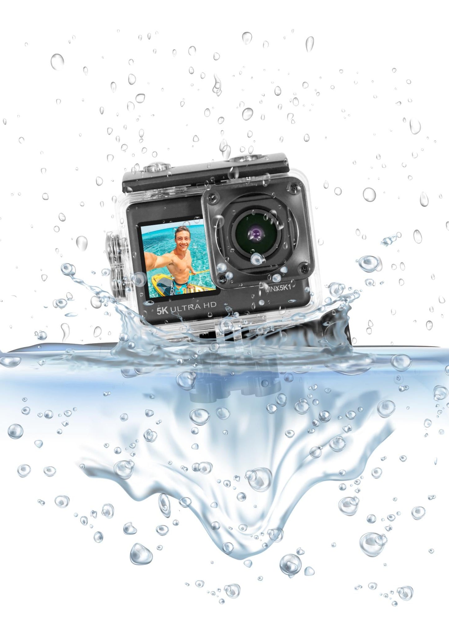 MNX5K1 5K Ultra HD Action Camcorder Kit with WiFi & Waterproof Housing