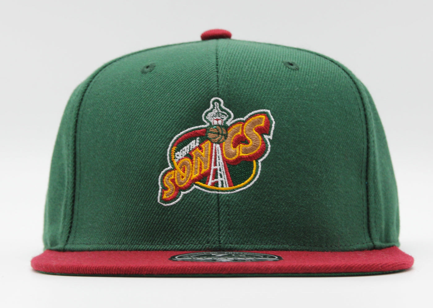 Mitchell & Ness Men's NBA Team 2 Tone 2.0 Fitted Hwc Supersonics Fitted Caps