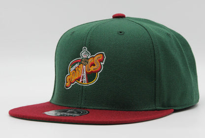 Mitchell & Ness Men's NBA Team 2 Tone 2.0 Fitted Hwc Supersonics Fitted Caps