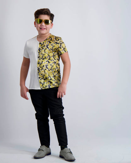 Floral Half Print Shirt