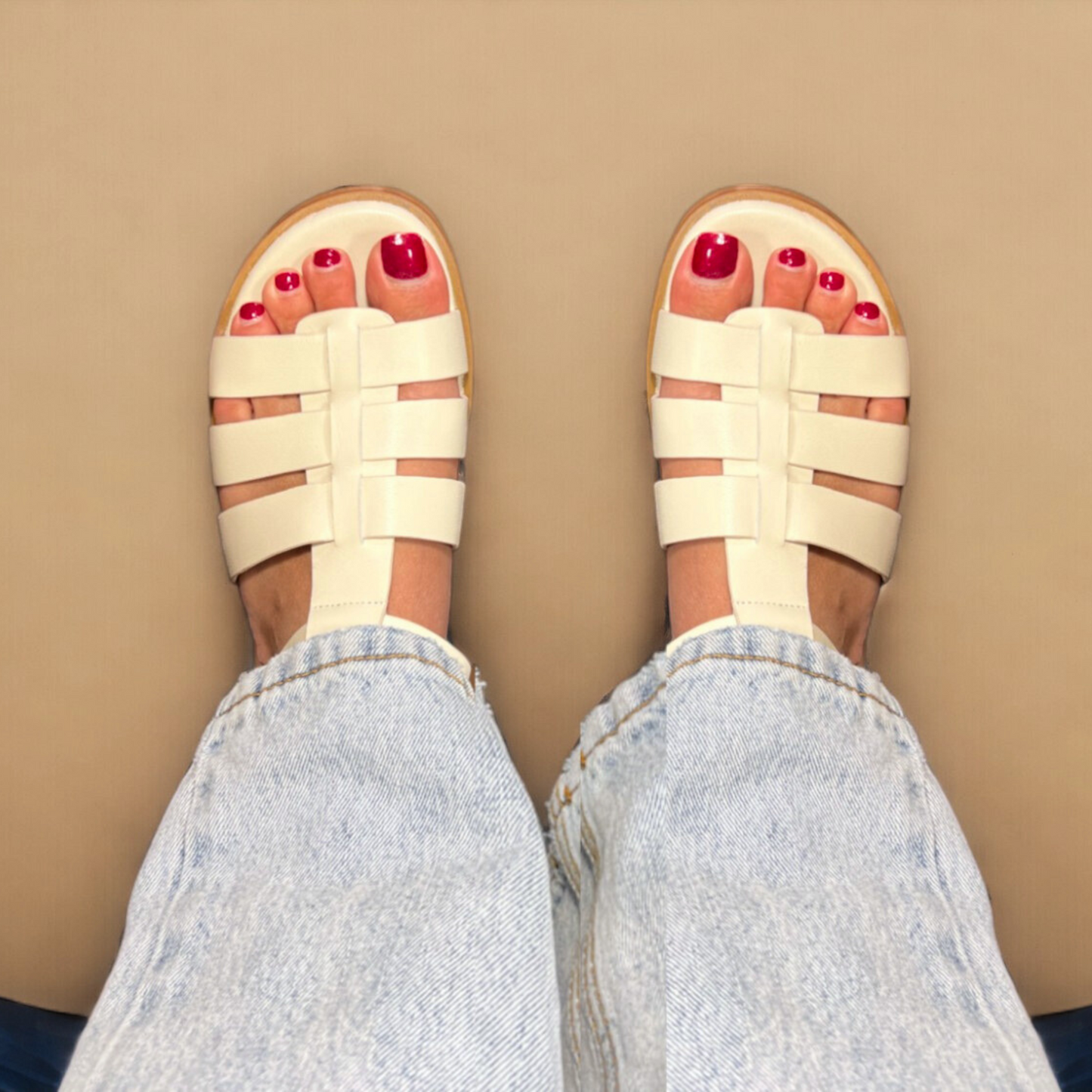 Monaca Fisherman Sandals - White