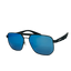 Black Gunmetal w. Light Temples Blue Mirror Polarized