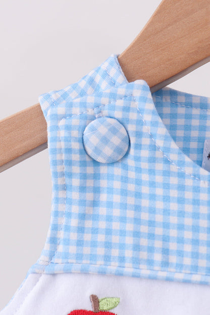 Blue Apple Smocked Bubble