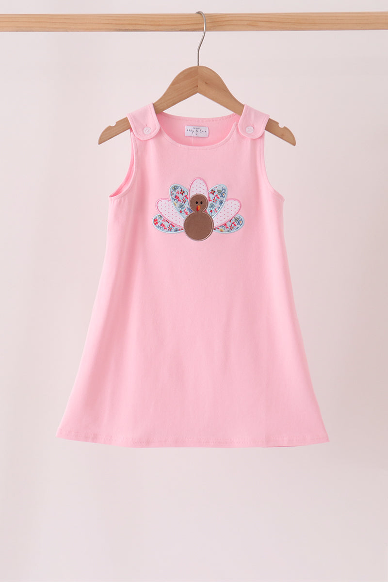 Pink Turkey Appliqué Dress