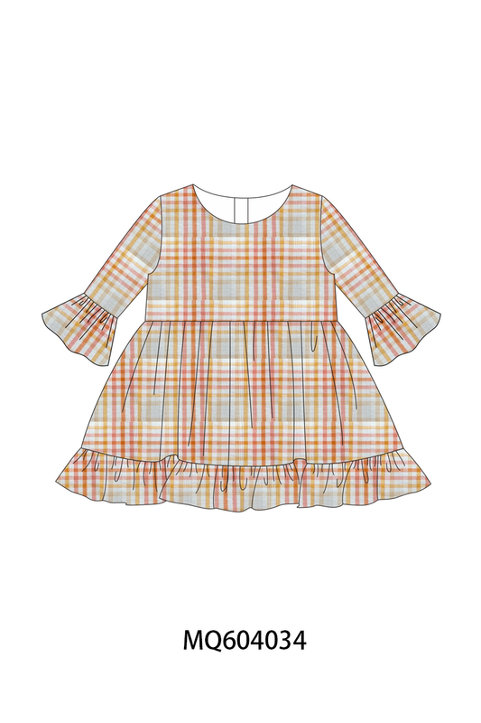 Pink Plaid Ruffle Dress