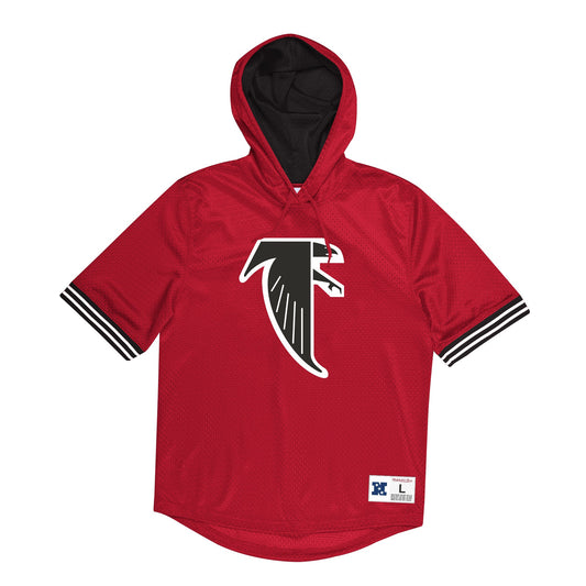 Mitchell & Ness Men's NFL Unbeaten Short Sleeve Mesh Hoody Atlanta Falcons Hoodies