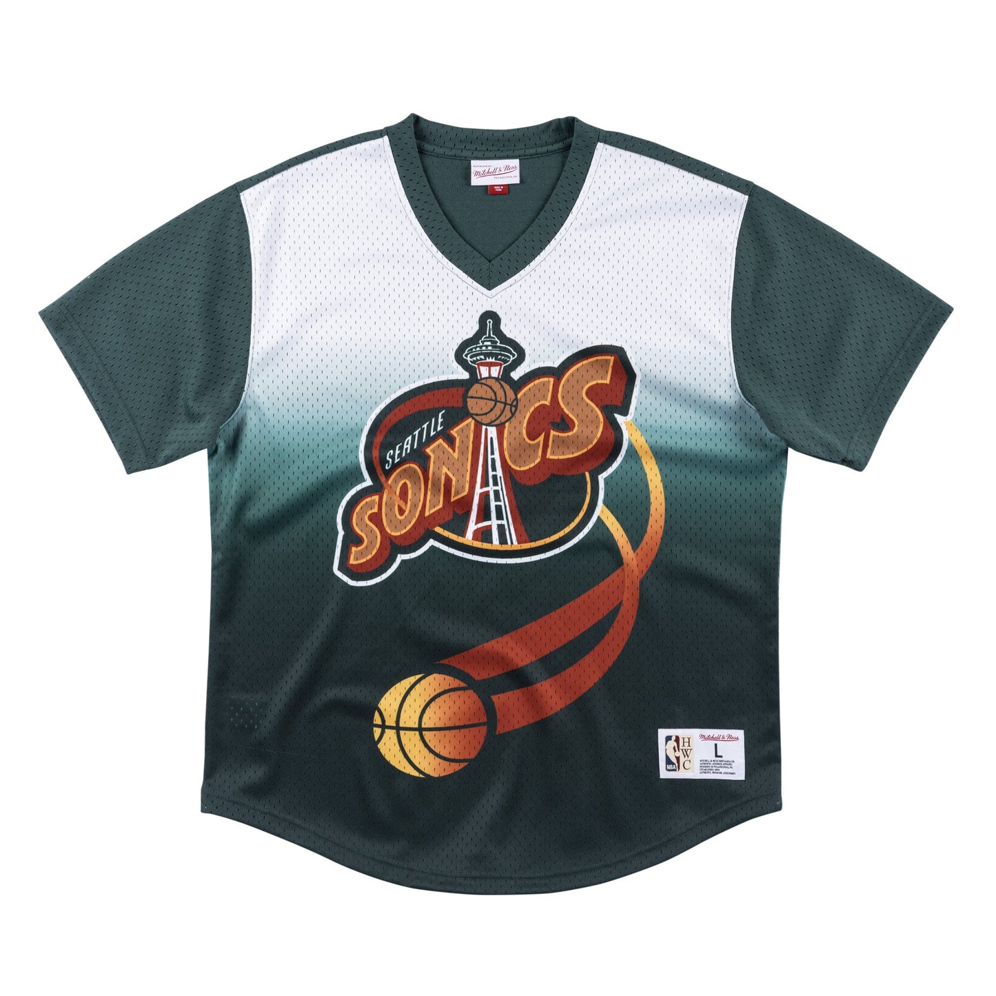 Mitchell & Ness Men's NBA Game Winning Shot Mesh V-Neck Seattle Supersonics