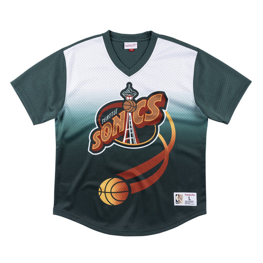 Mitchell & Ness Men's NBA Game Winning Shot Mesh V-Neck Seattle Supersonics