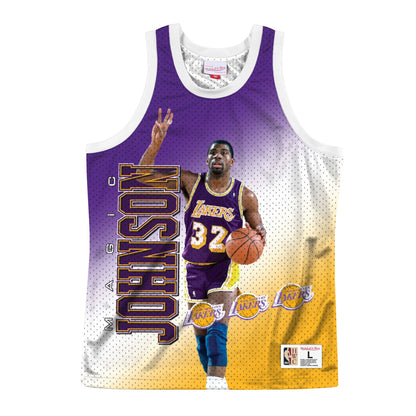 Mitchell & Ness Men's NBA Behind The Back Tank Los Angeles Lakers Magic Johnson