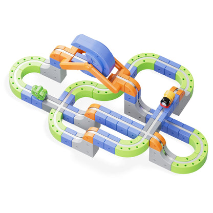 Contixo MT4 Magnetic Train Track Set | Motorized STEM Toy With Flip Bridge