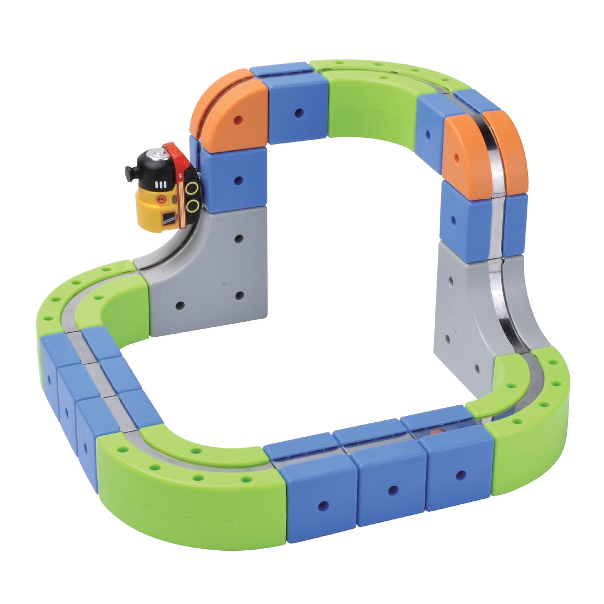 Contixo MT4 Magnetic Train Track Set | Motorized STEM Toy With Flip Bridge