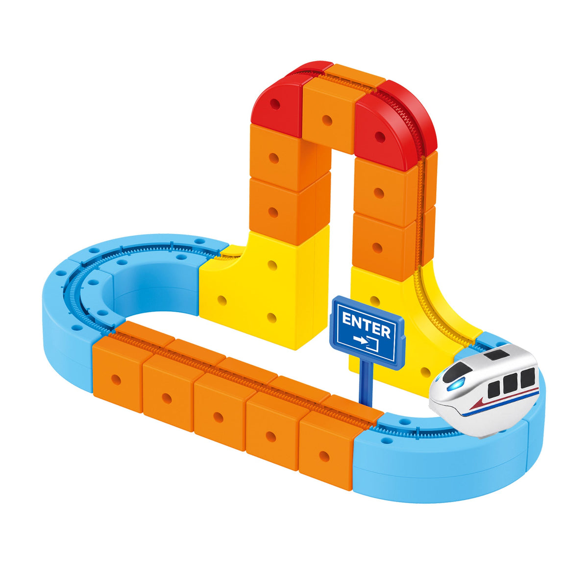 Contixo MT5 147-Piece Gear Track Train Set With Handheld Remote