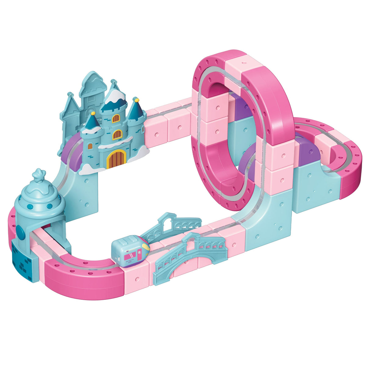 Contixo MT6 Princess Magnetic Train Track Set | Motorized STEM Castle Toy
