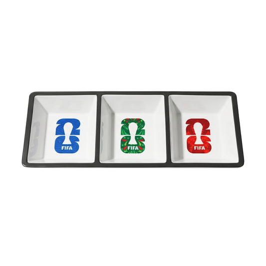 FIFA 2026 Melamine 3 Section Dish