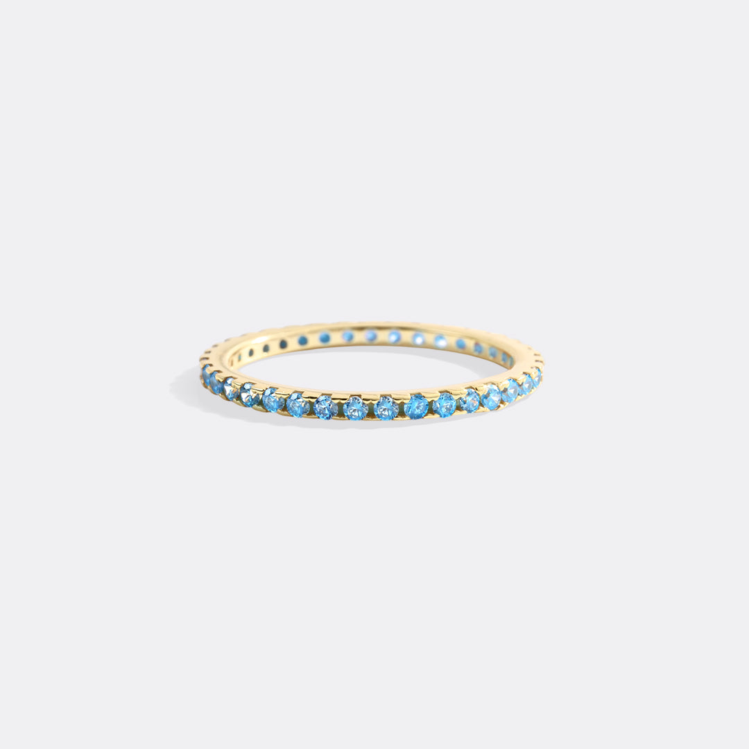 Mint & Lily March Birthstone Eternity Stacking Ring