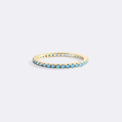 Mint & Lily March Birthstone Eternity Stacking Ring