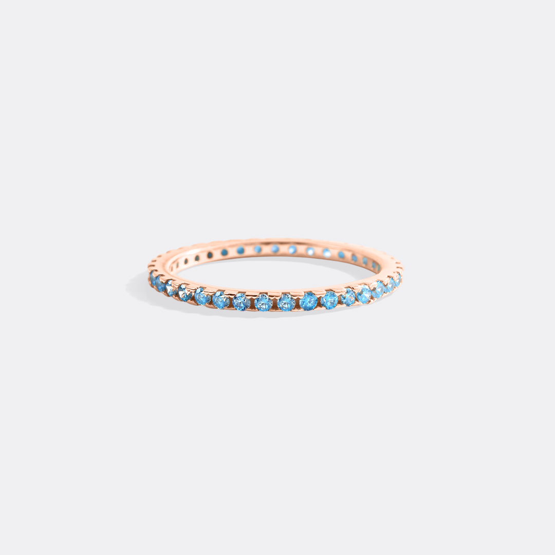 Mint & Lily March Birthstone Eternity Stacking Ring