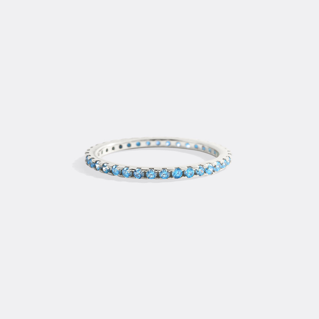 Mint & Lily March Birthstone Eternity Stacking Ring