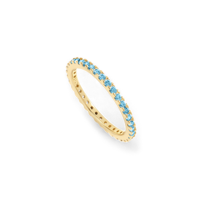 Mint & Lily March Birthstone Eternity Stacking Ring