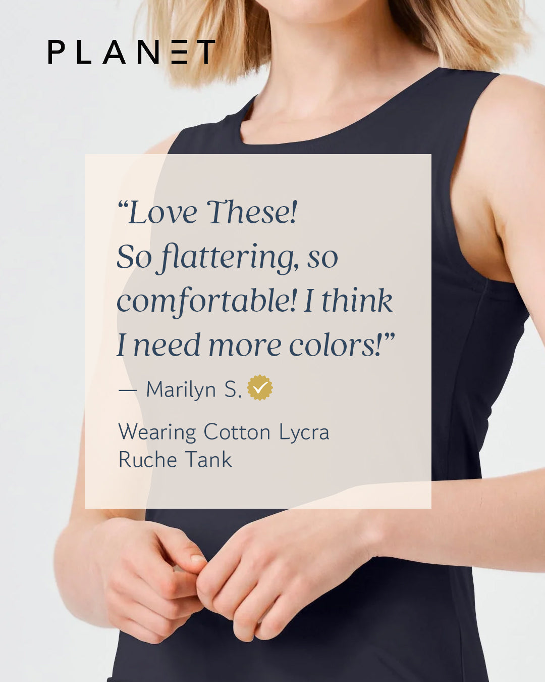Cotton Lycra Ruche Tank - White